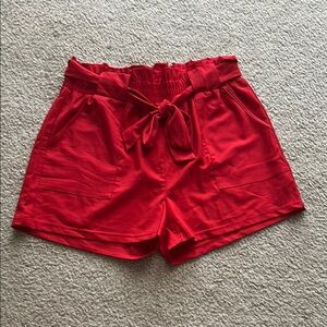 Aprance Red Athleisure Shorts